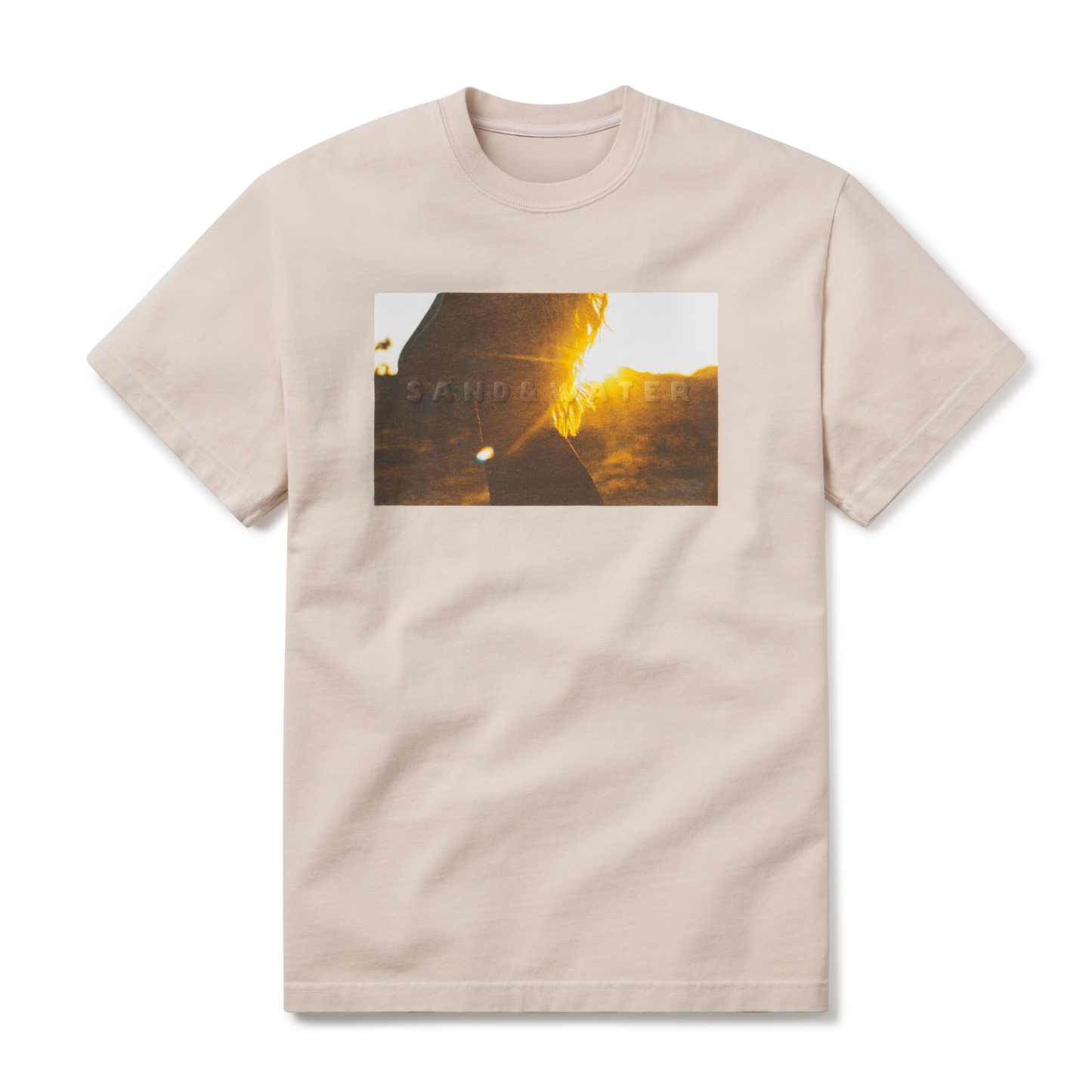 Tan Short Sleeve T-Shirt Sunset